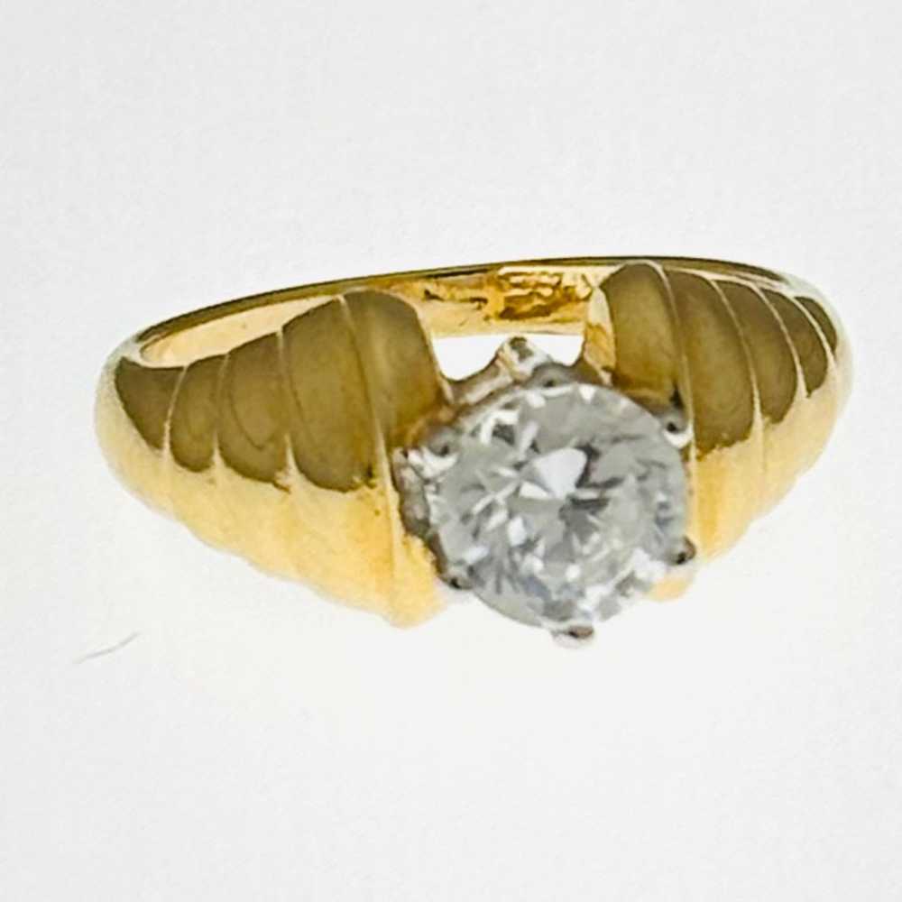 LIND JEWELRY 14K Gold HGE Cubic Zirconia Vintage … - image 5