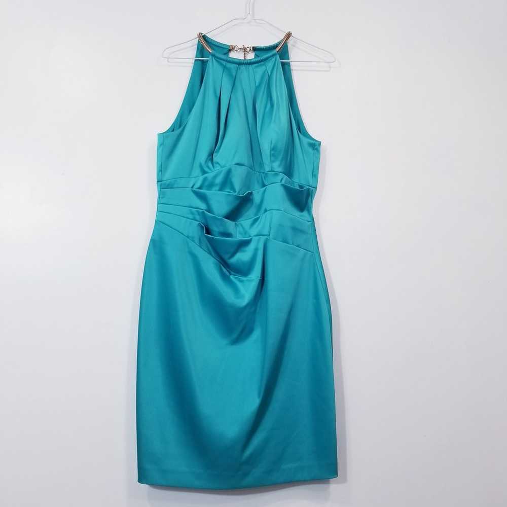 Eliza J Sateen Sheath Cocktail Dress - image 4