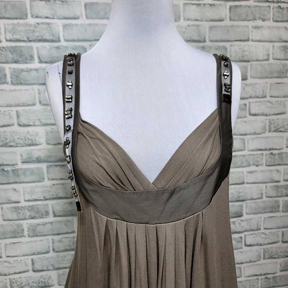 'S MAX MARA Womens L Dark Taupe Rhinestone Tank B… - image 3