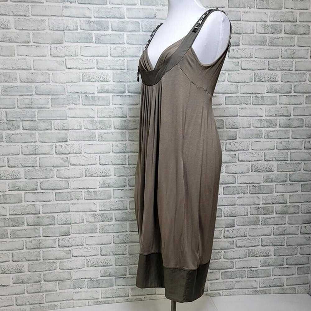 'S MAX MARA Womens L Dark Taupe Rhinestone Tank B… - image 7