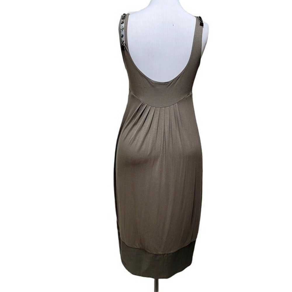 'S MAX MARA Womens L Dark Taupe Rhinestone Tank B… - image 9