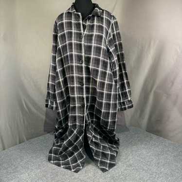 Grizas Dress Women XXL 100% Linen Plaid Lagenlook… - image 1