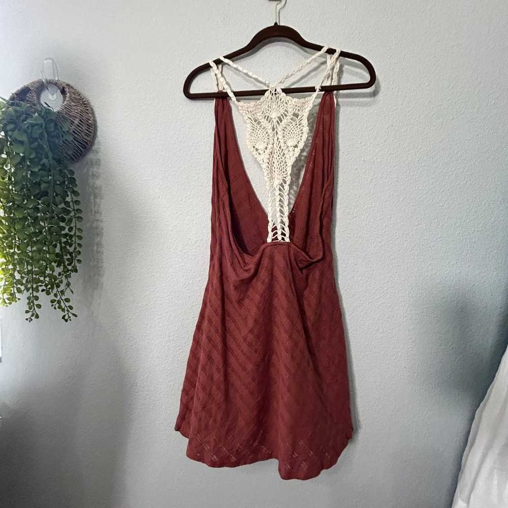 NEW Free People Womens Brown Beige Crochet Back B… - image 11