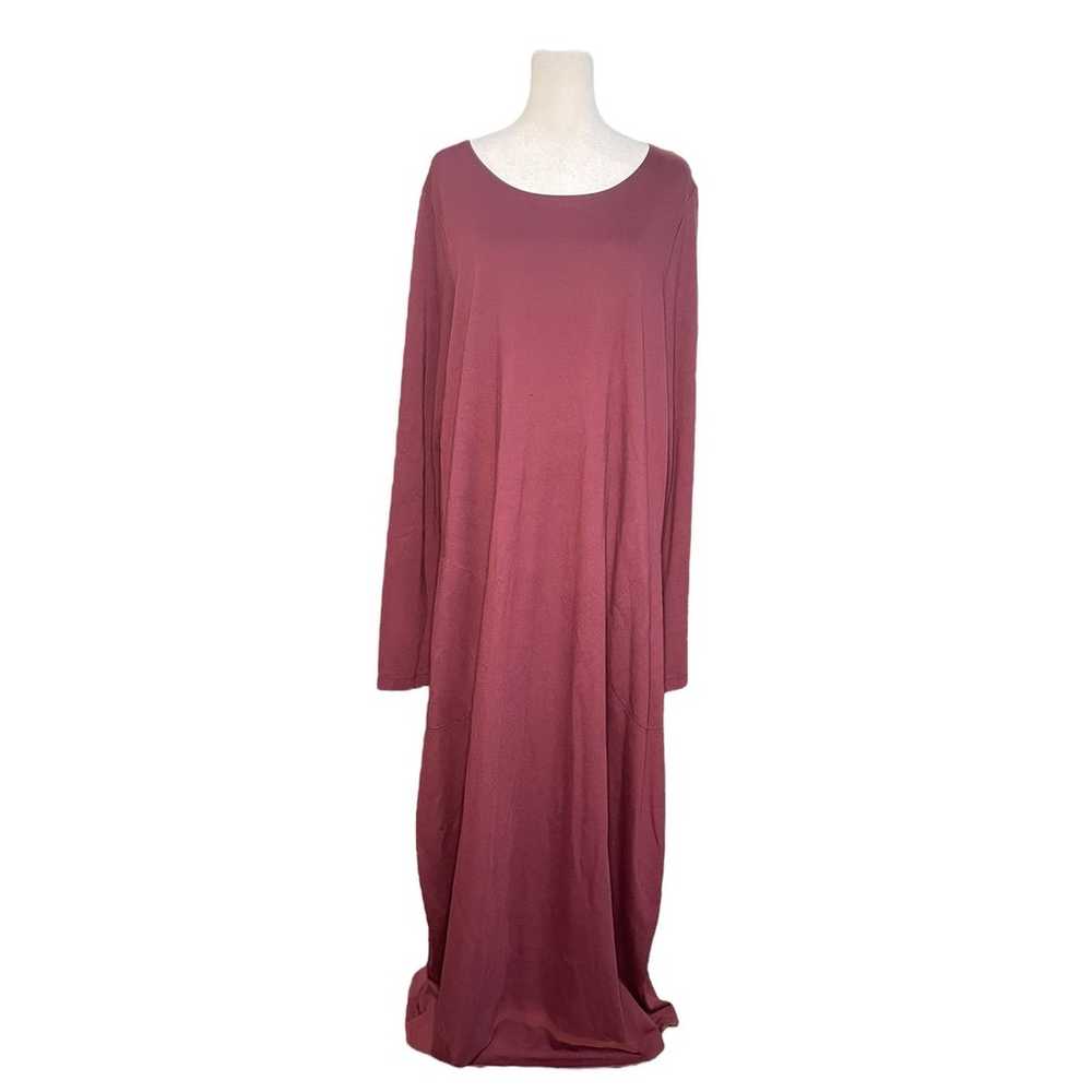 Bryn Walker Maxi Dress Women's XL Maroon Pockets … - image 1