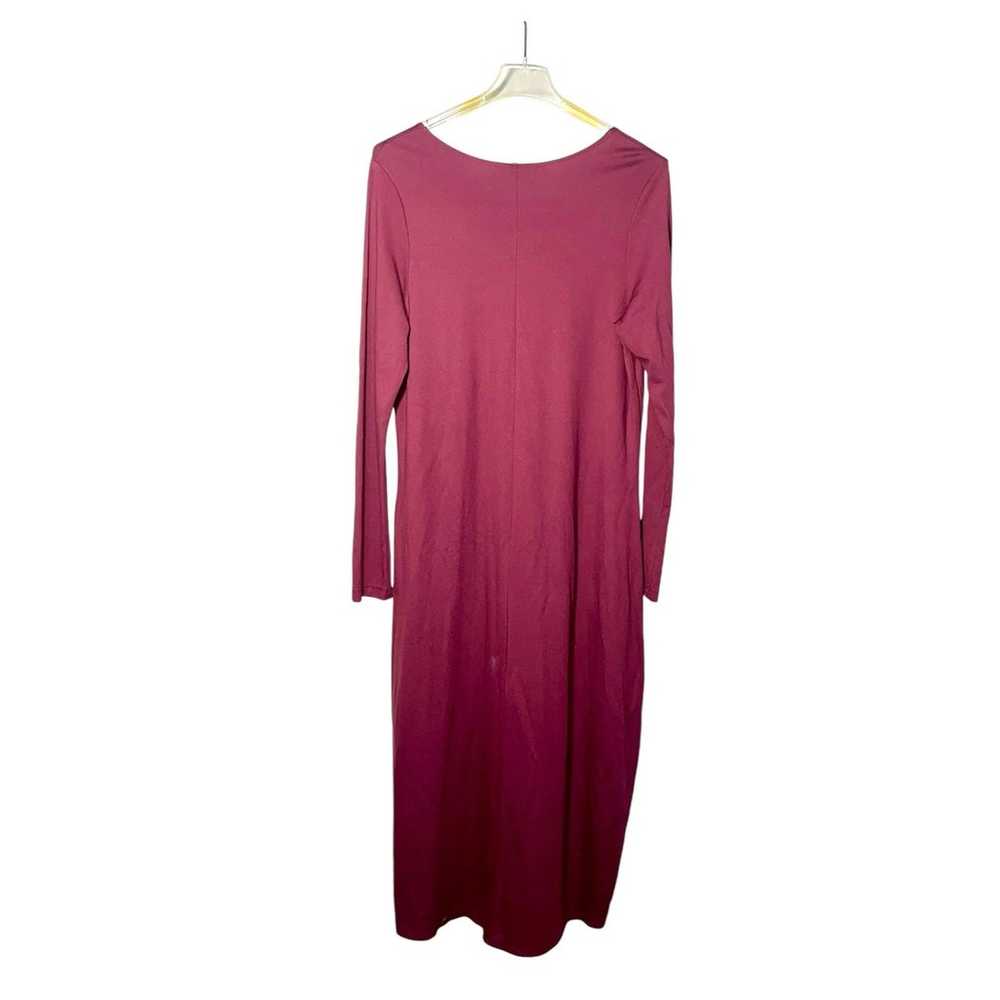 Bryn Walker Maxi Dress Women's XL Maroon Pockets … - image 7