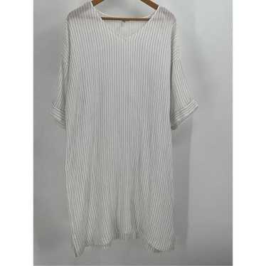 Eileen Fisher Dress Women XL Stripe White Black 3… - image 1