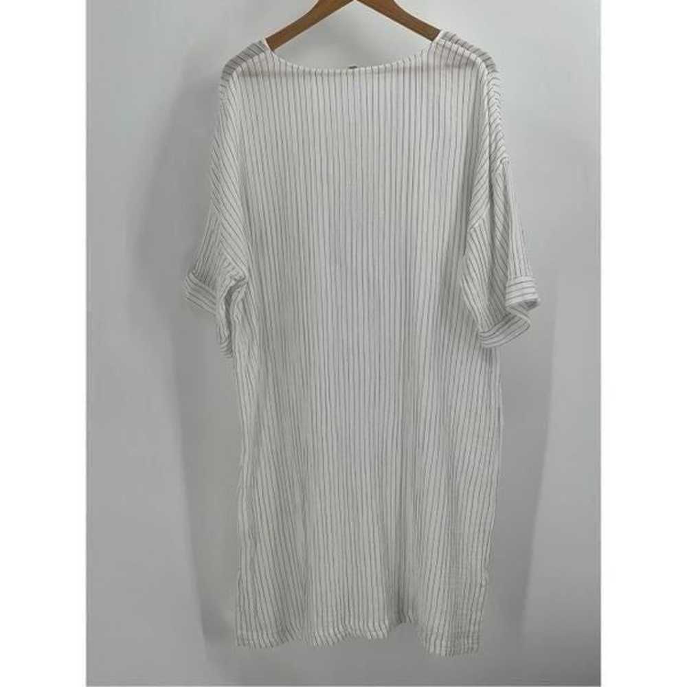 Eileen Fisher Dress Women XL Stripe White Black 3… - image 6