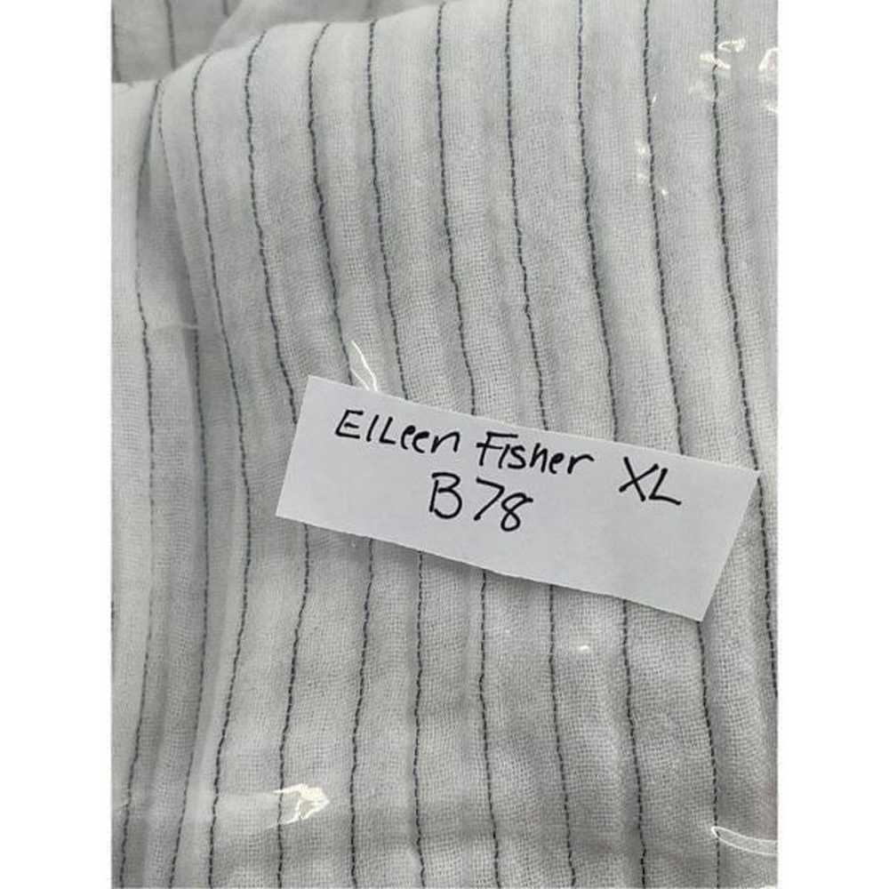 Eileen Fisher Dress Women XL Stripe White Black 3… - image 9