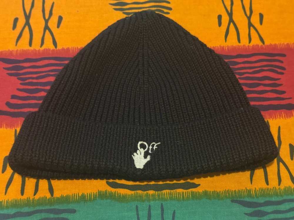 Off-White ‘Hand-Off’ Wool Rib Beanie - image 1