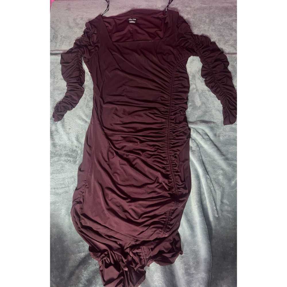 City Chic ruch long Sleeve dress Size L/20 - image 5