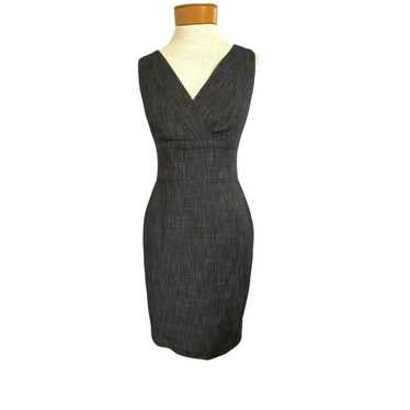 Kay Unger Sz 4 Charcoal, Gray Tweed Dress - image 1