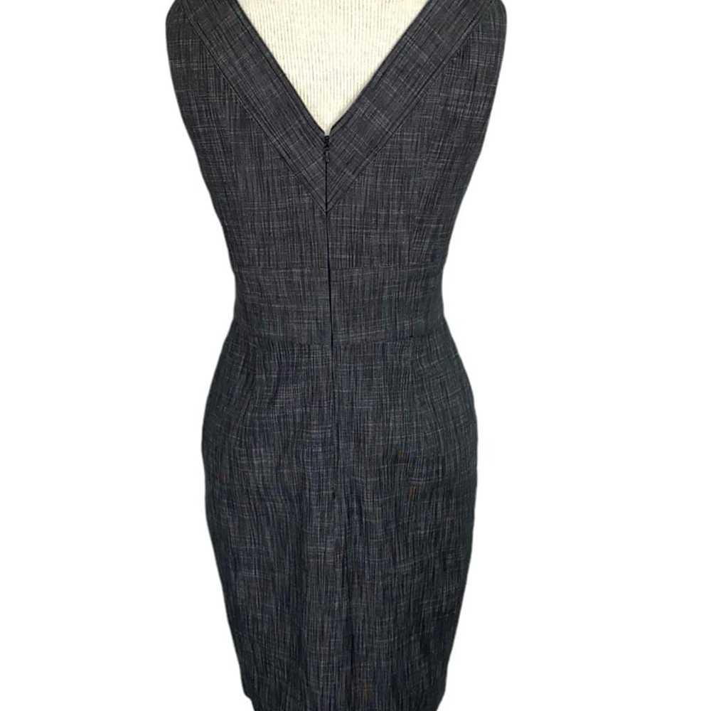 Kay Unger Sz 4 Charcoal, Gray Tweed Dress - image 3