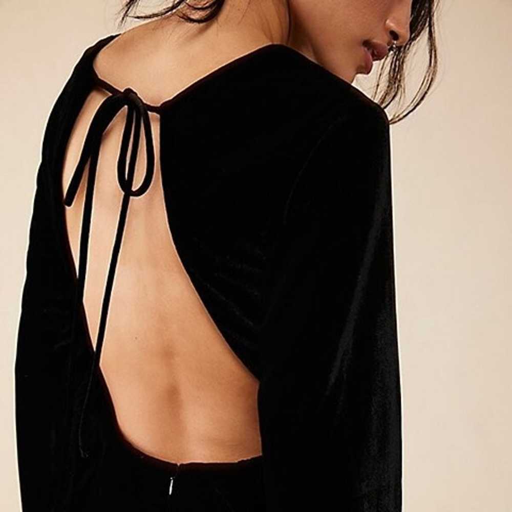 Free People Chelsey Long Bell Sleeve Tie Back Vel… - image 3