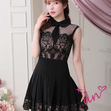 sugar collar dot tulle pleats cabaret dress lace f