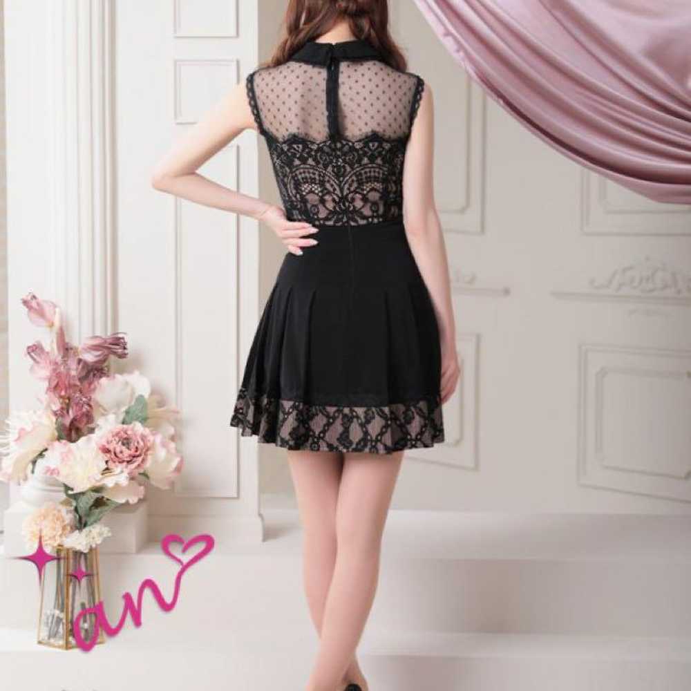 sugar collar dot tulle pleats cabaret dress lace … - image 2