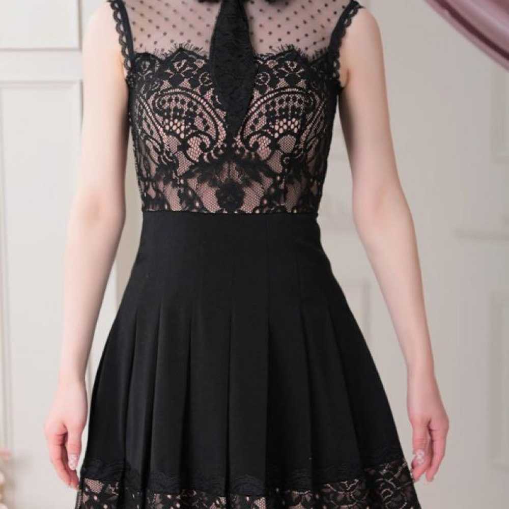 sugar collar dot tulle pleats cabaret dress lace … - image 3