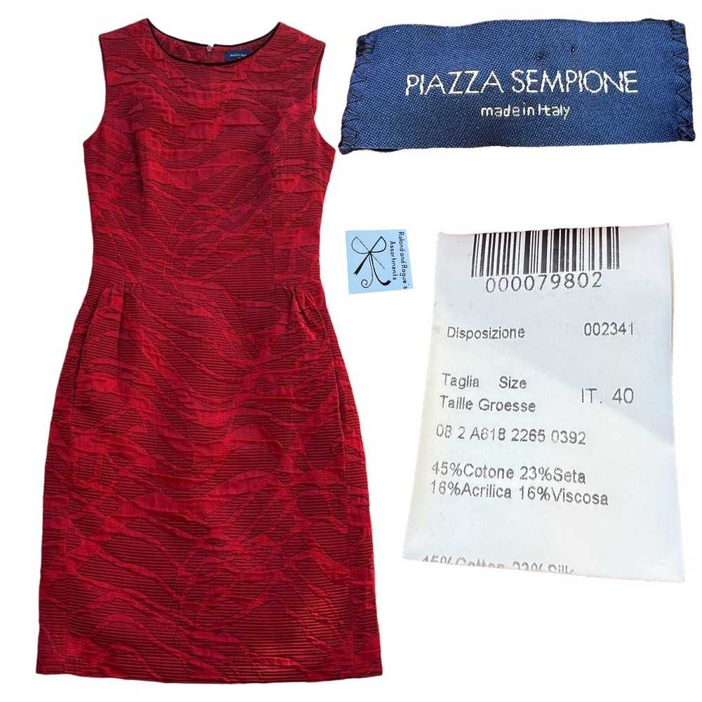 Piazza Sempione Textured Silk Blend Sheath Dress … - image 1