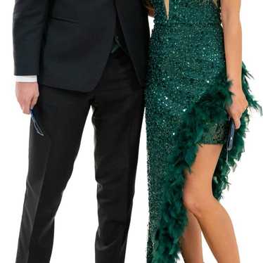 emerald green formal dress