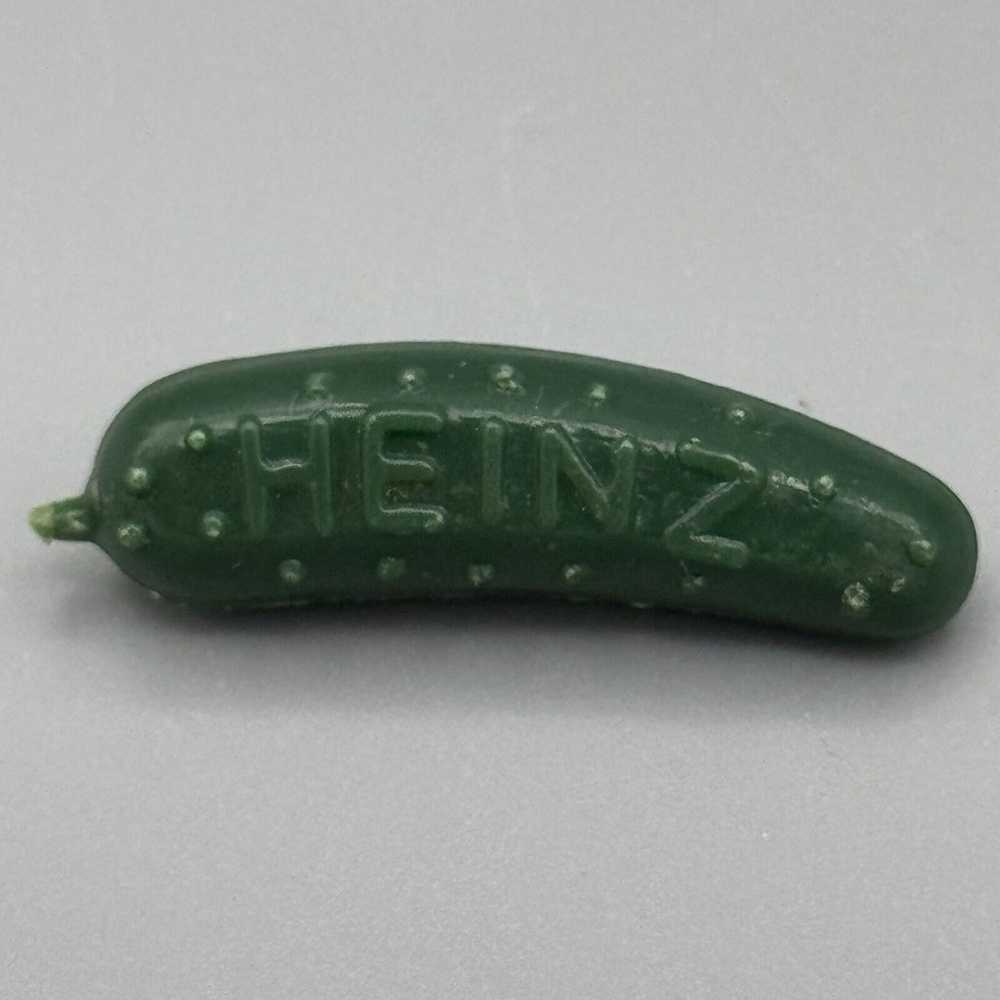 Vtg Figural Heinz Mini Green Pickle Lapel Tie Pin… - image 1