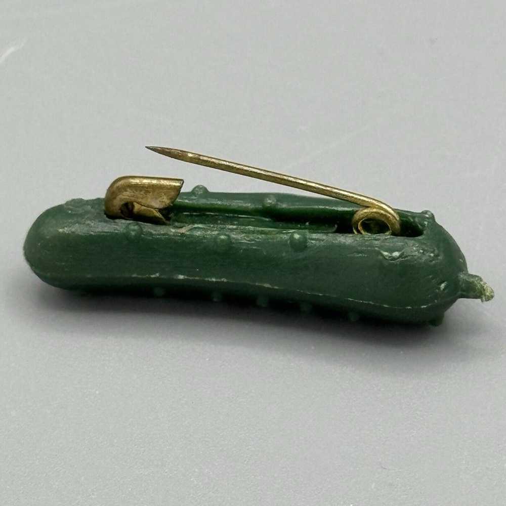 Vtg Figural Heinz Mini Green Pickle Lapel Tie Pin… - image 5