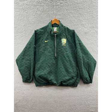 Nike Nike Brazil Olympics Soccer Green Striped Ja… - image 1