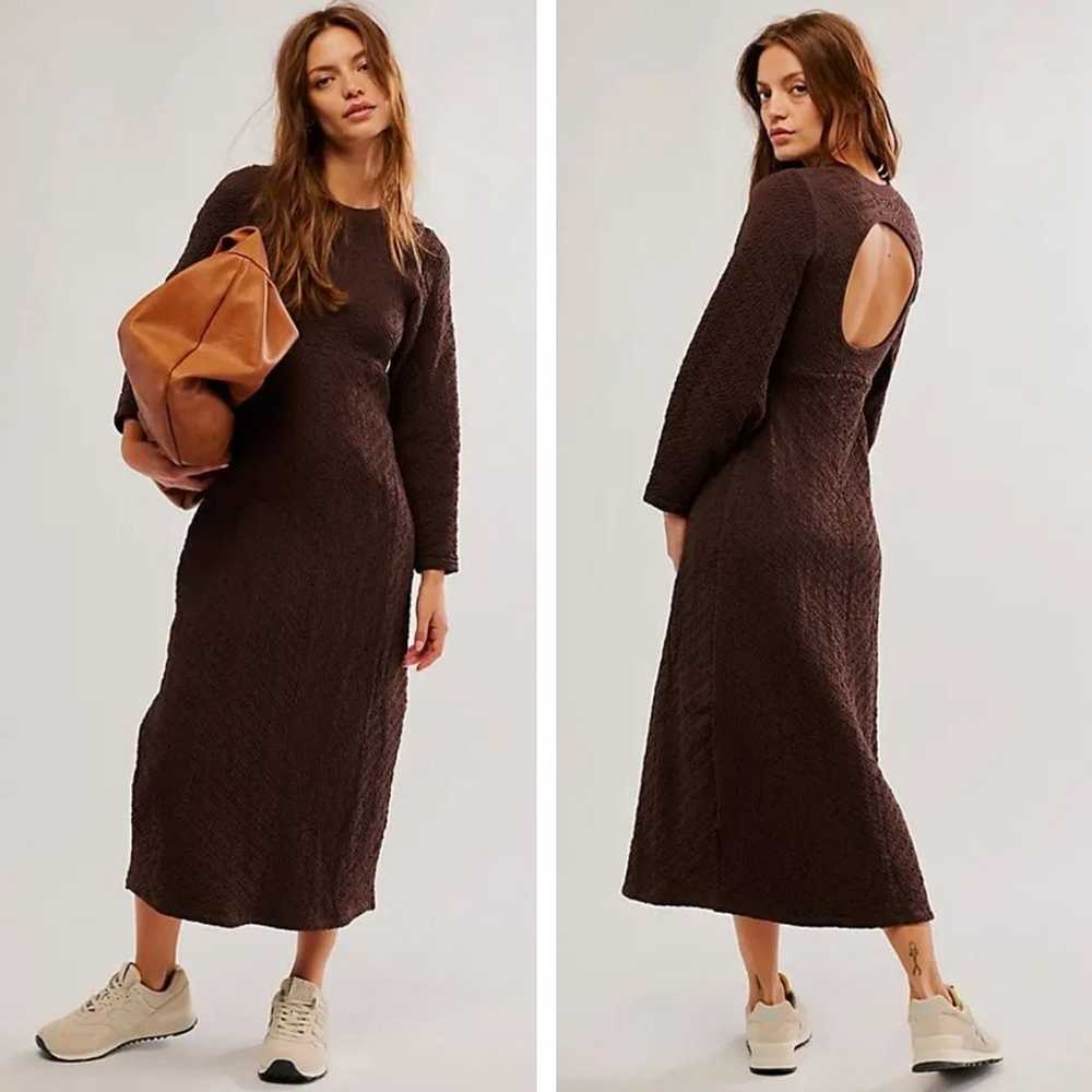 Free People Gabby Seamless Midi Dress dark brown … - image 1