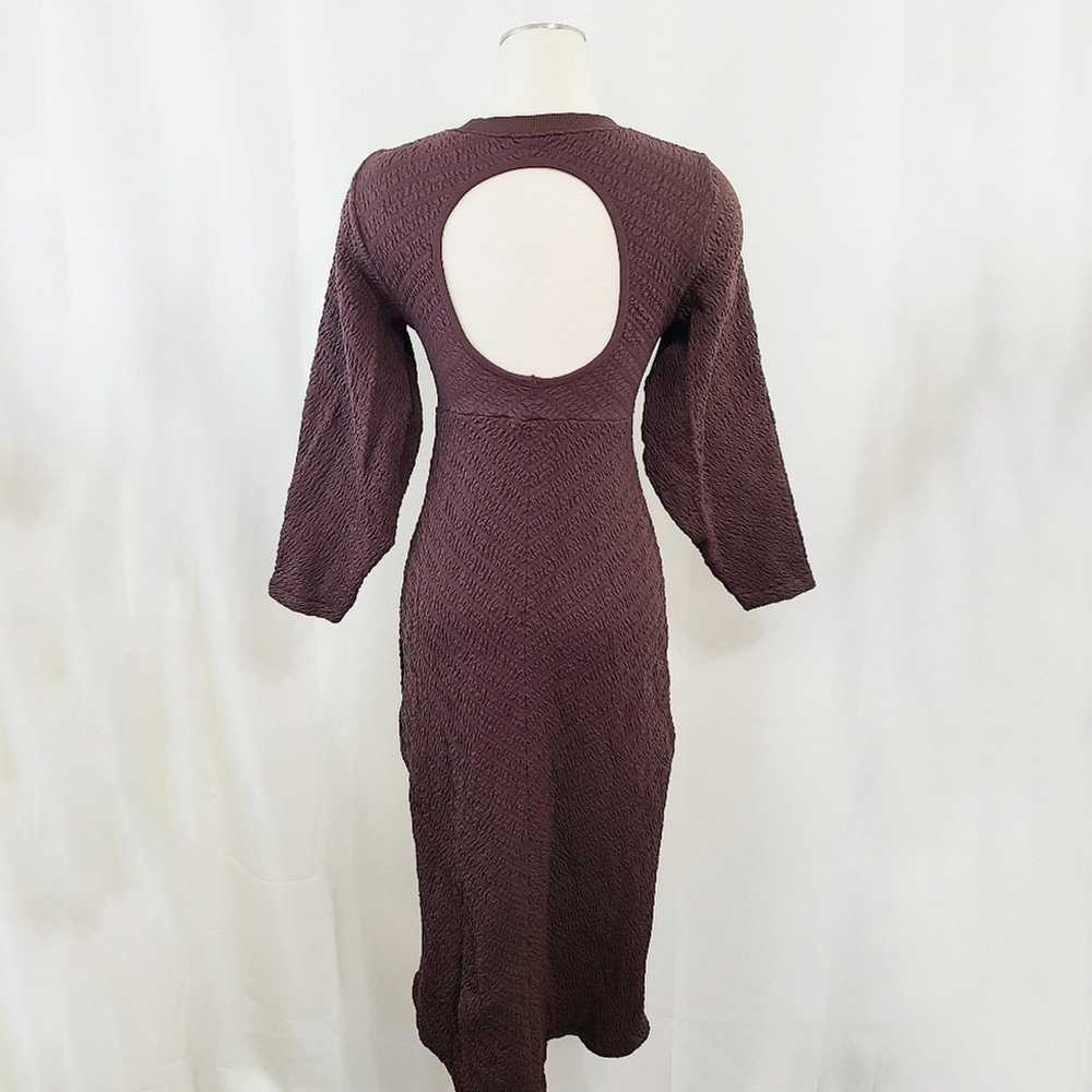 Free People Gabby Seamless Midi Dress dark brown … - image 4