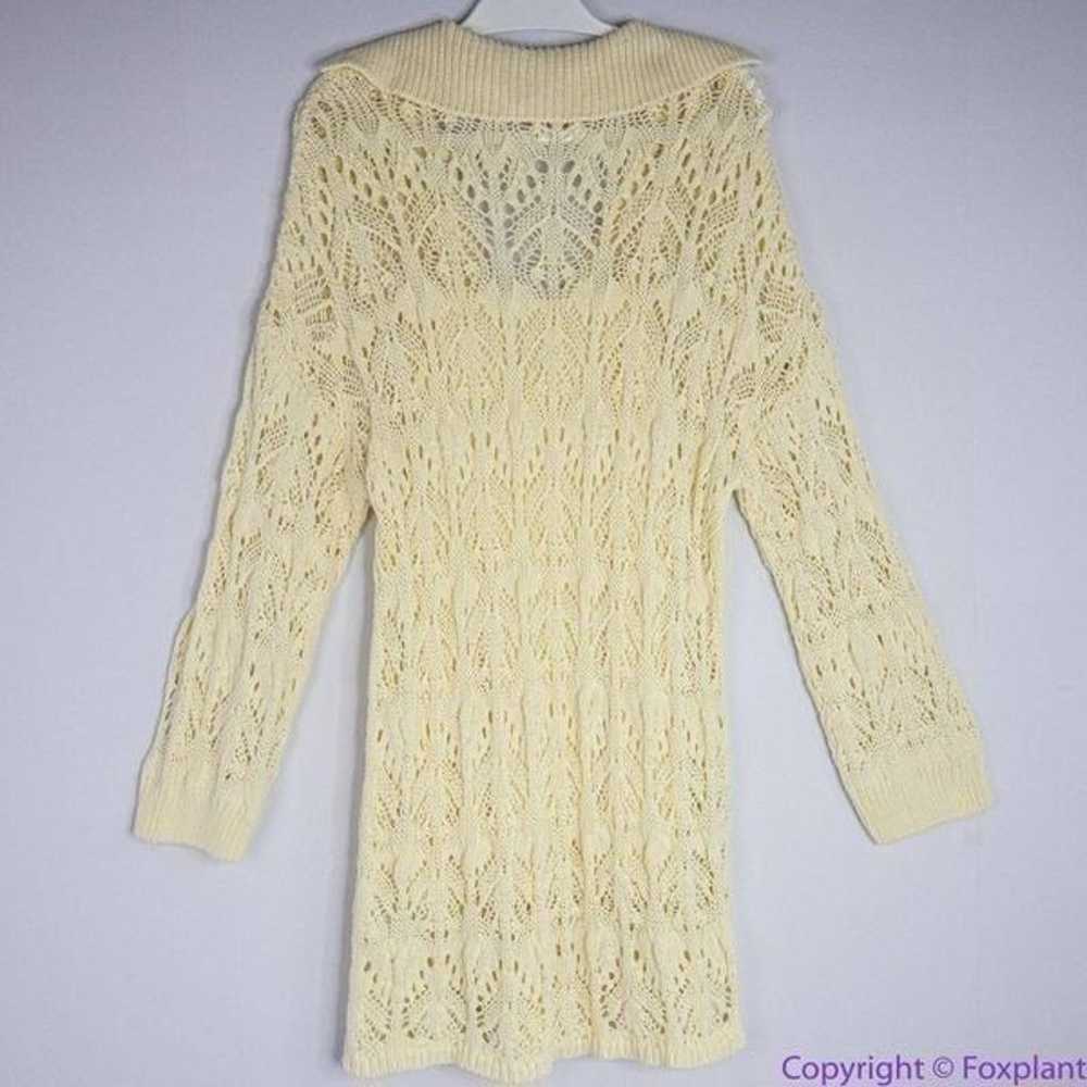 NEW Free People Elton Cream Crochet Knit Long Sle… - image 8