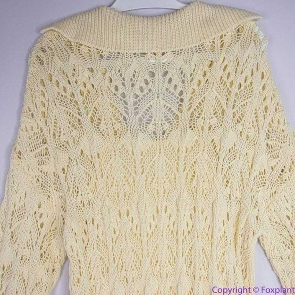 NEW Free People Elton Cream Crochet Knit Long Sle… - image 9