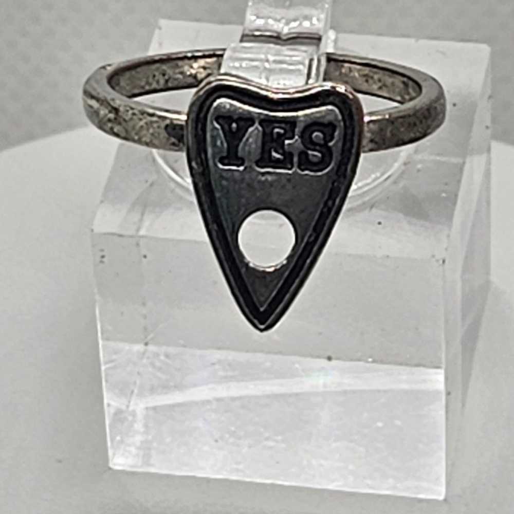 Vintage Planchette Silver Tone Ring Spooky Hallow… - image 7