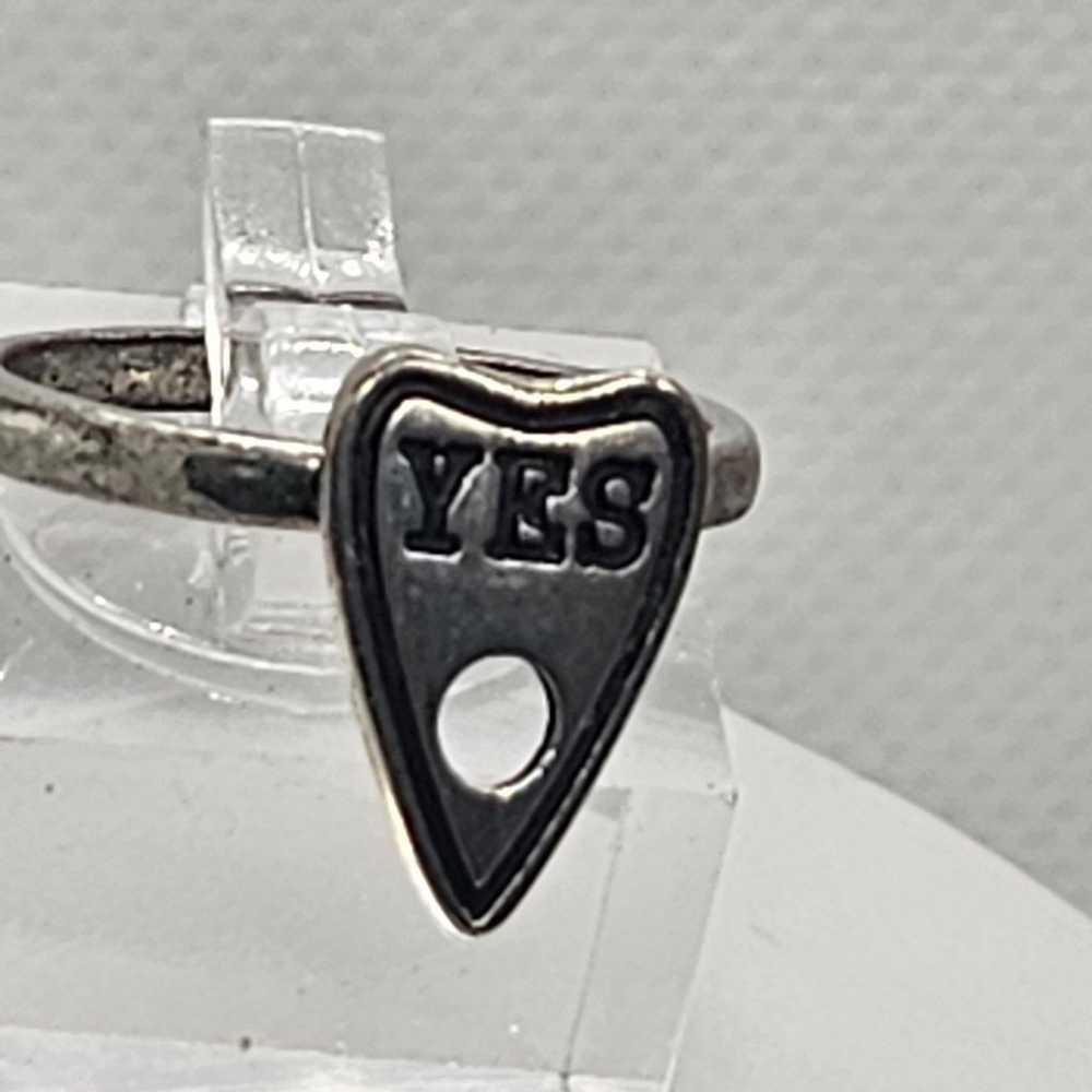 Vintage Planchette Silver Tone Ring Spooky Hallow… - image 8