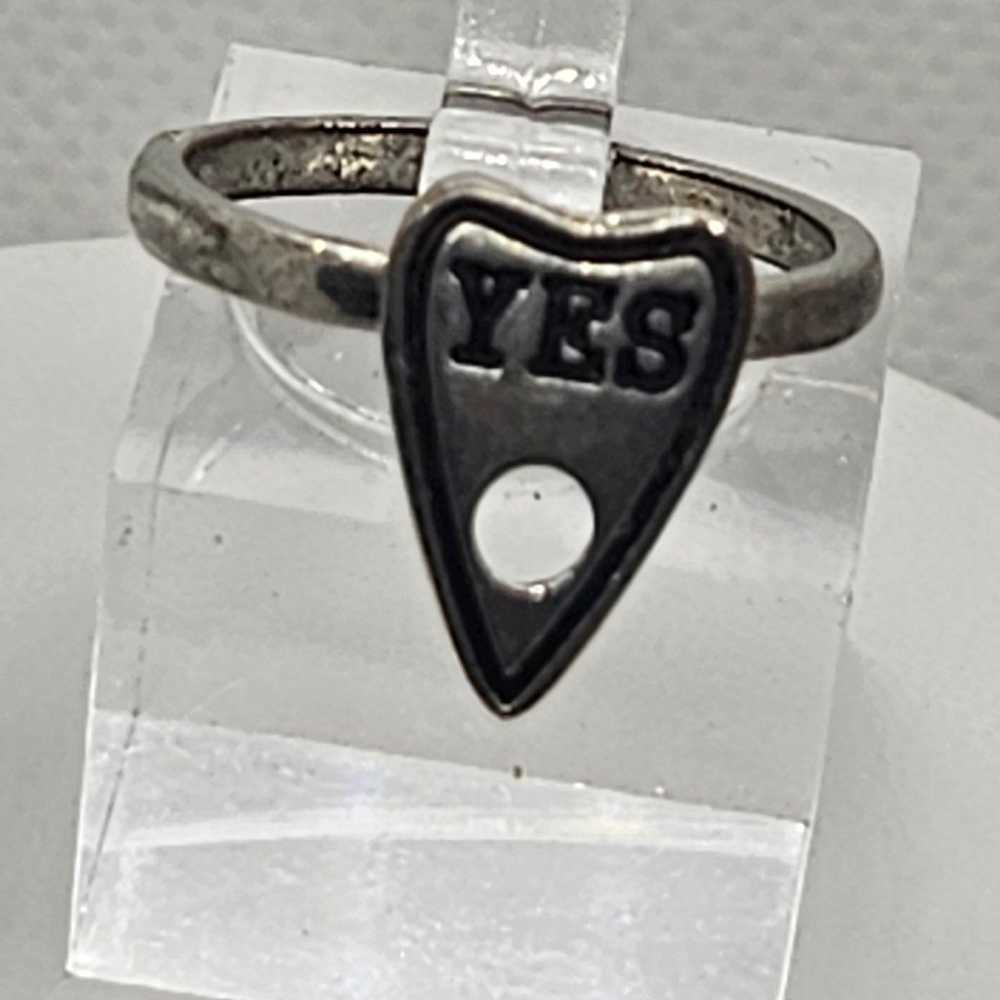 Vintage Planchette Silver Tone Ring Spooky Hallow… - image 9