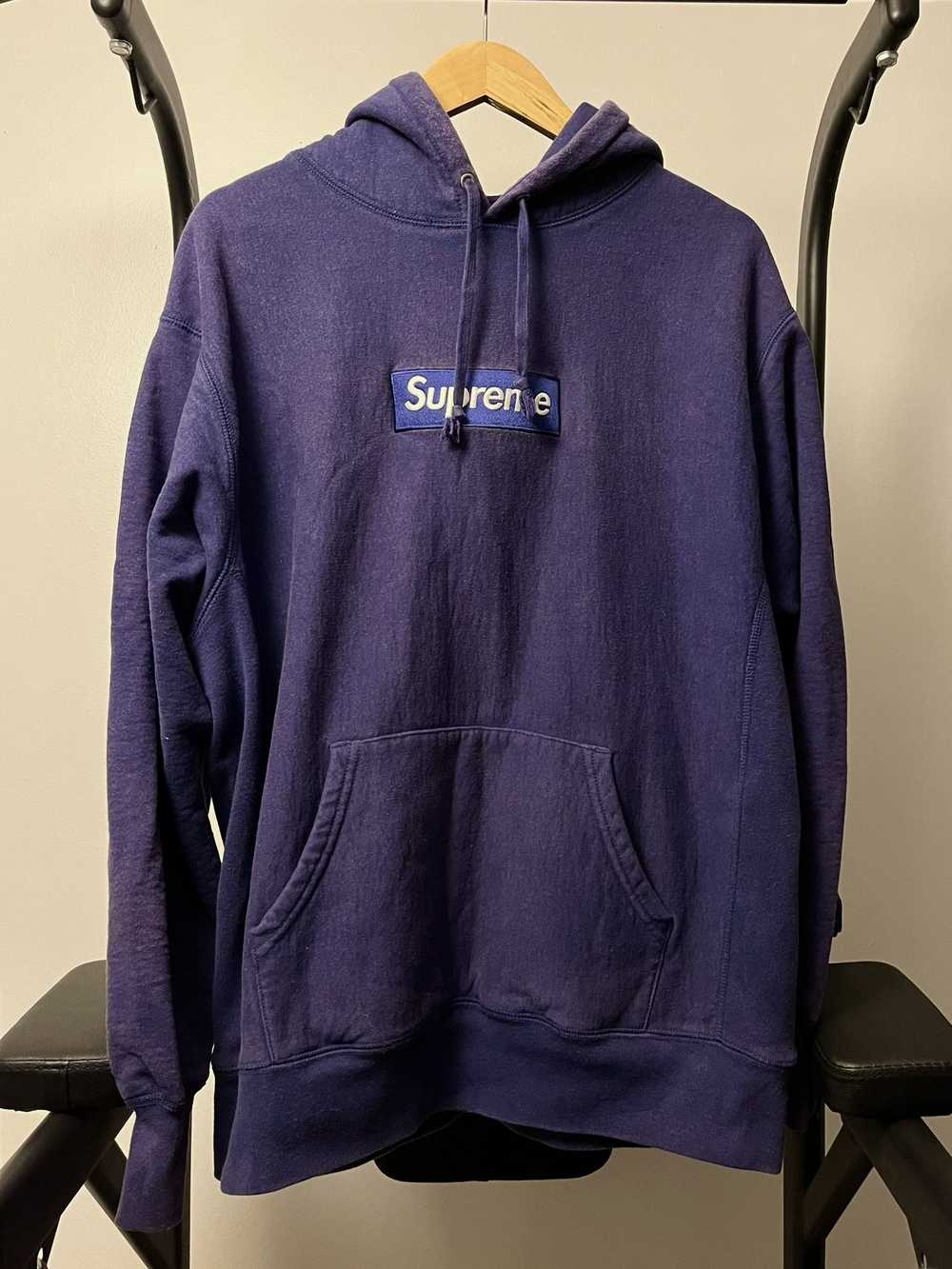 Supreme Supreme Box Logo Hoodie Washed Navy / Blu… - image 1