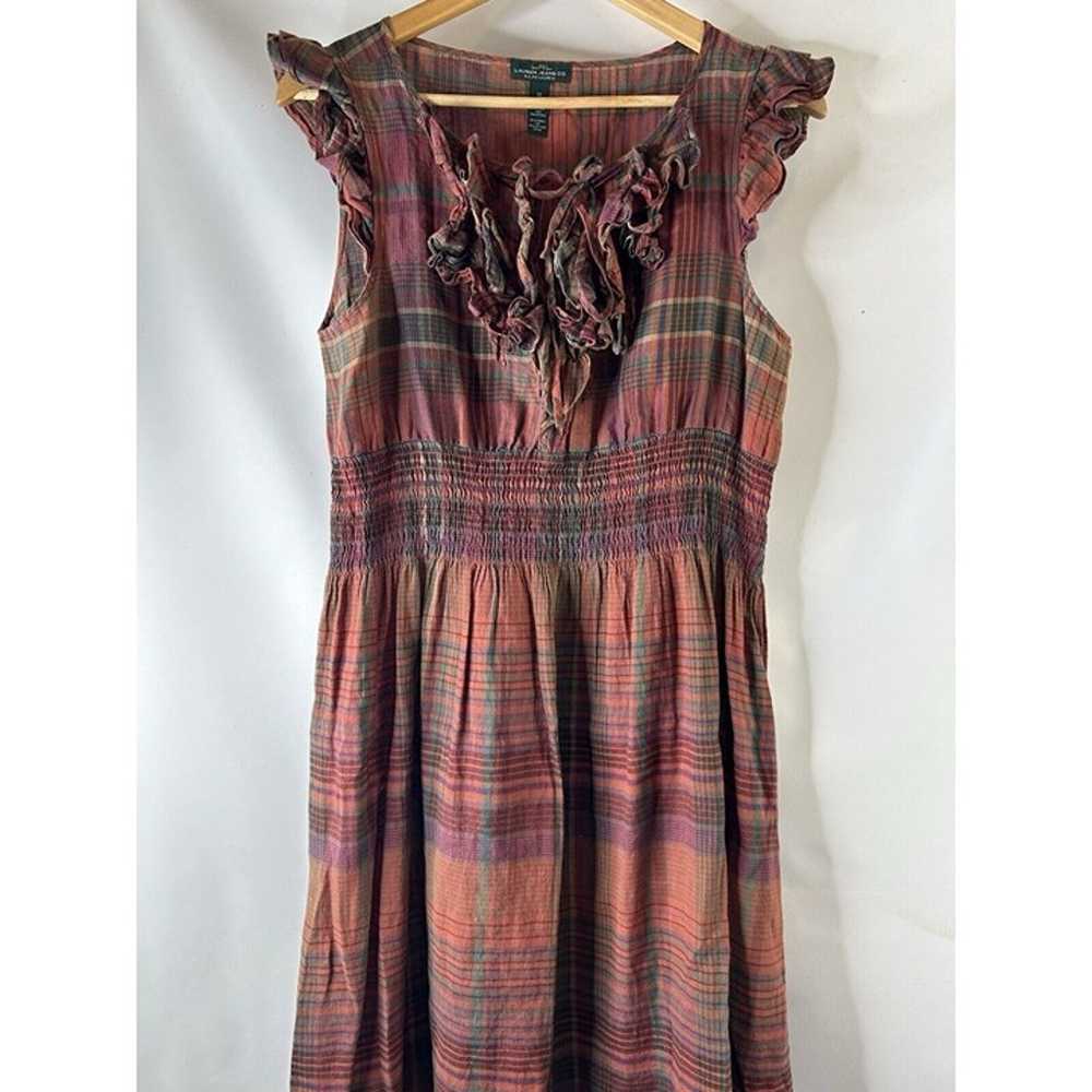 Lauren Ralph Lauren womens 12 Linen Madras Plaid … - image 3