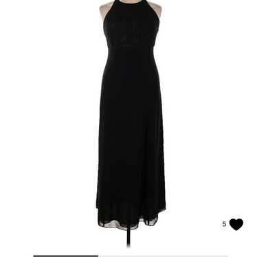 Black halter evening gown - image 1