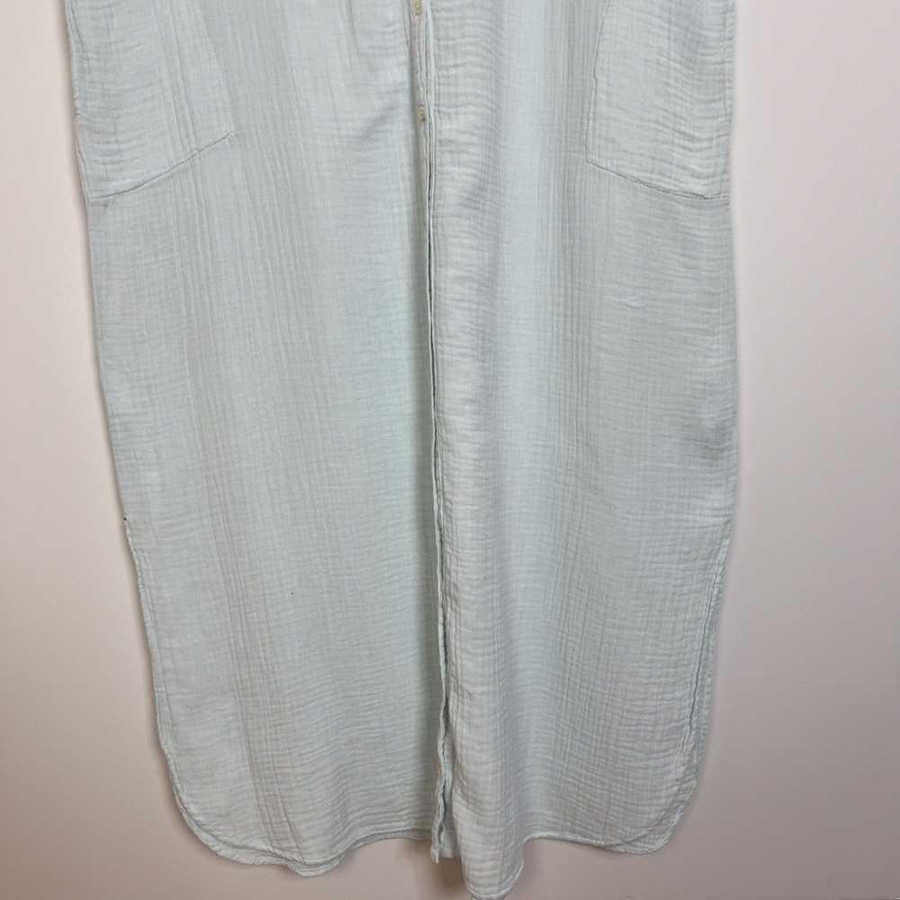 Xirena Blue Gauze Cotton Maxi Dress Size Large - image 5