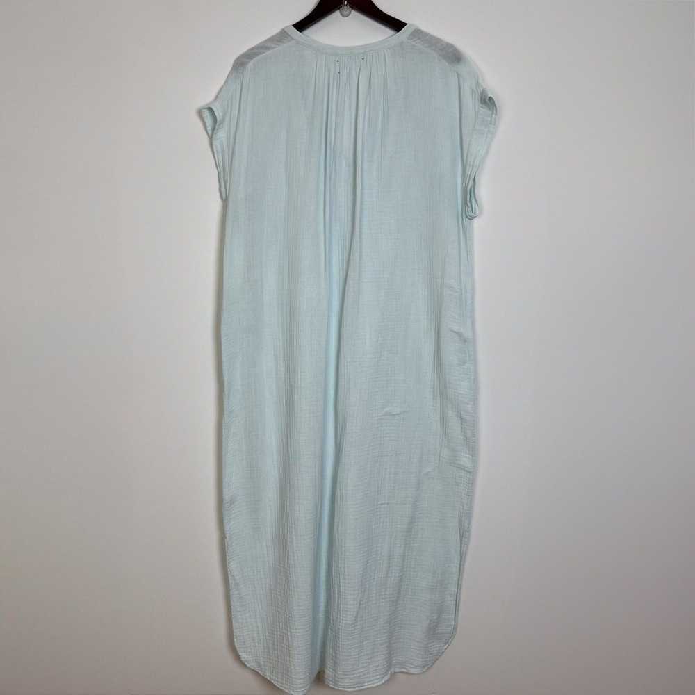 Xirena Blue Gauze Cotton Maxi Dress Size Large - image 6