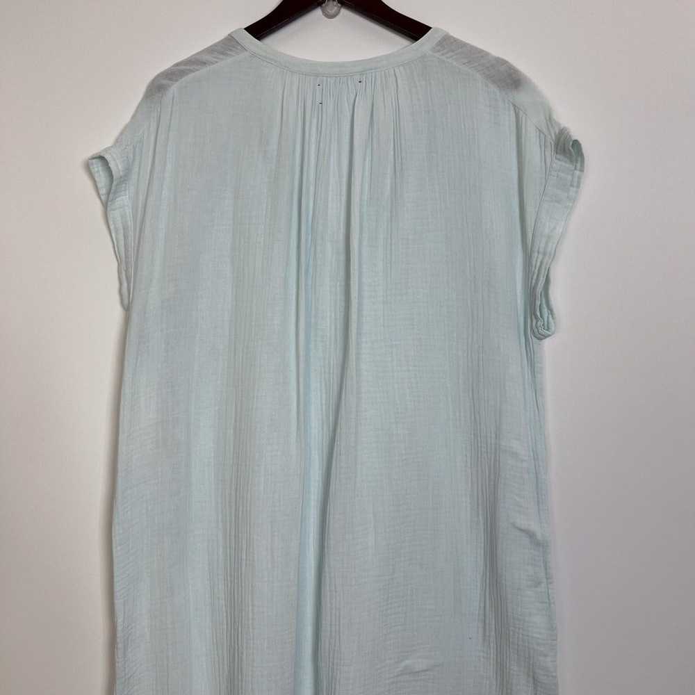 Xirena Blue Gauze Cotton Maxi Dress Size Large - image 7