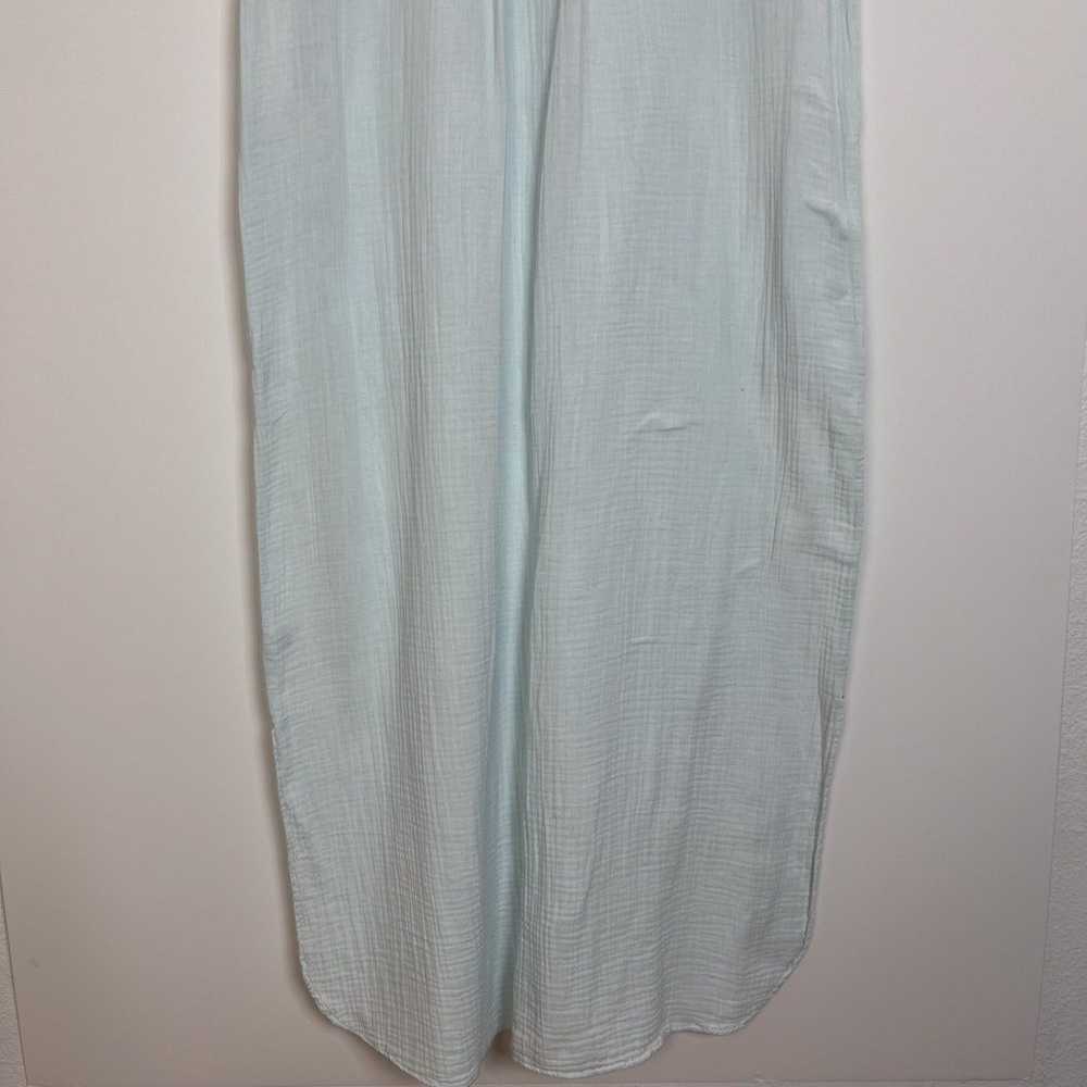 Xirena Blue Gauze Cotton Maxi Dress Size Large - image 8