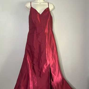 Alfred Sung spaghetti strap trumpet gown