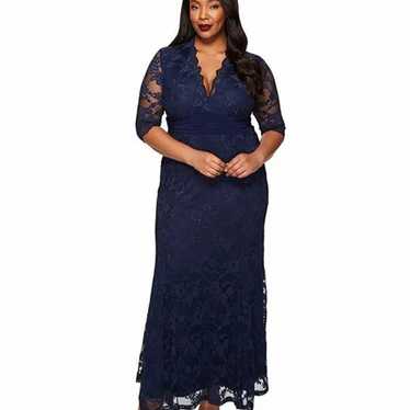 Kiyonna Screen Siren Navy Lace Gown 0X - image 1