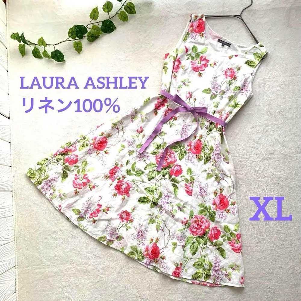 Brand new item [Laura Ashley] 100% linen A-line f… - image 1