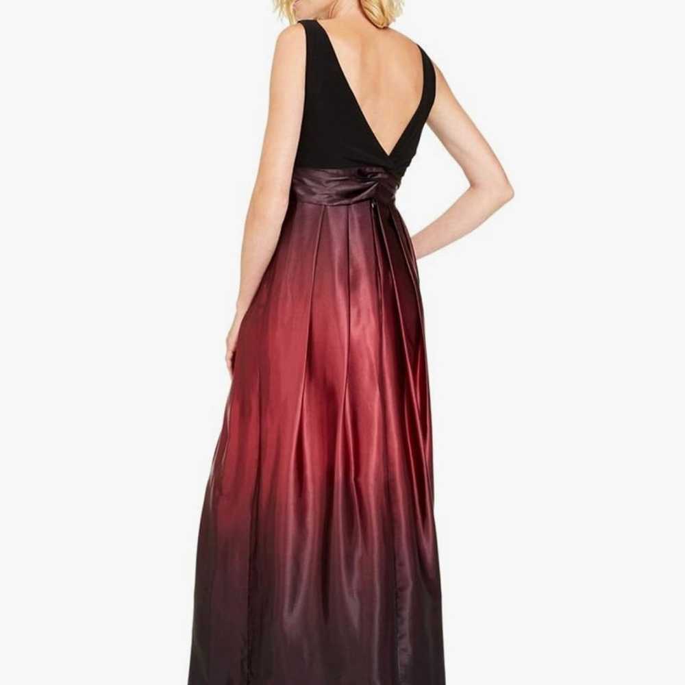 Long Satin Ombré Party Dress with Pockets - image 2