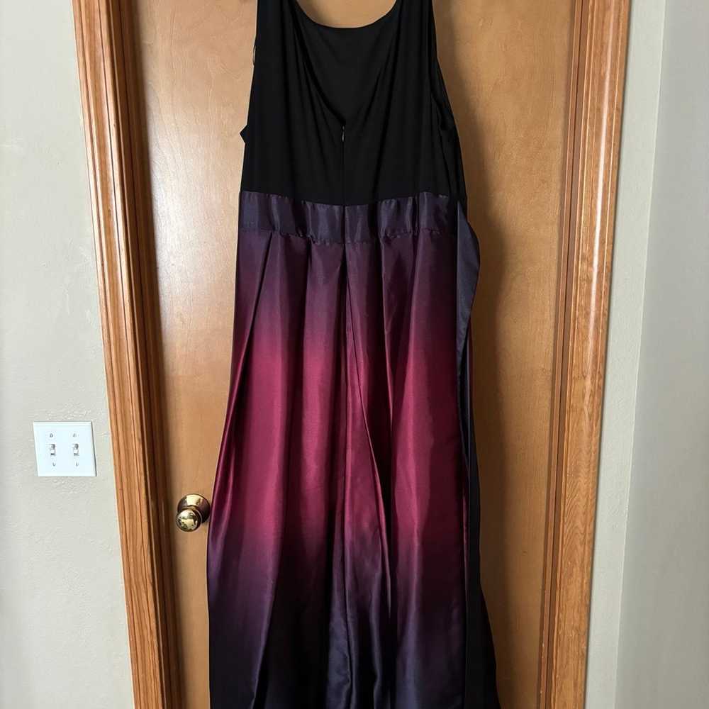 Long Satin Ombré Party Dress with Pockets - image 4