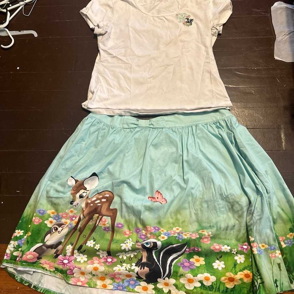 Loungefly Bambi shirt and skirt set PLUS SIZE - image 1