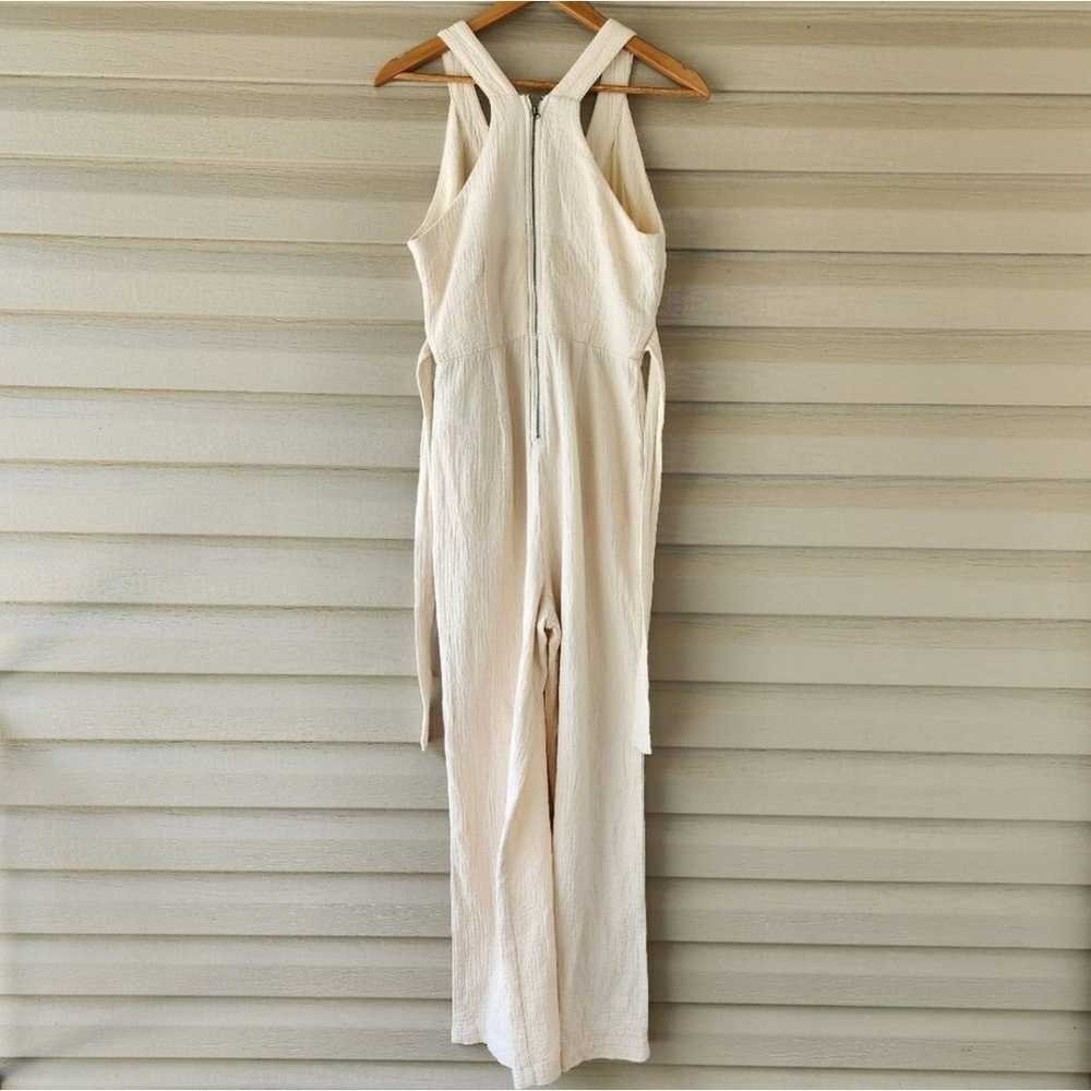 Anthropologie cream textured cotton jumpsuit - image 12