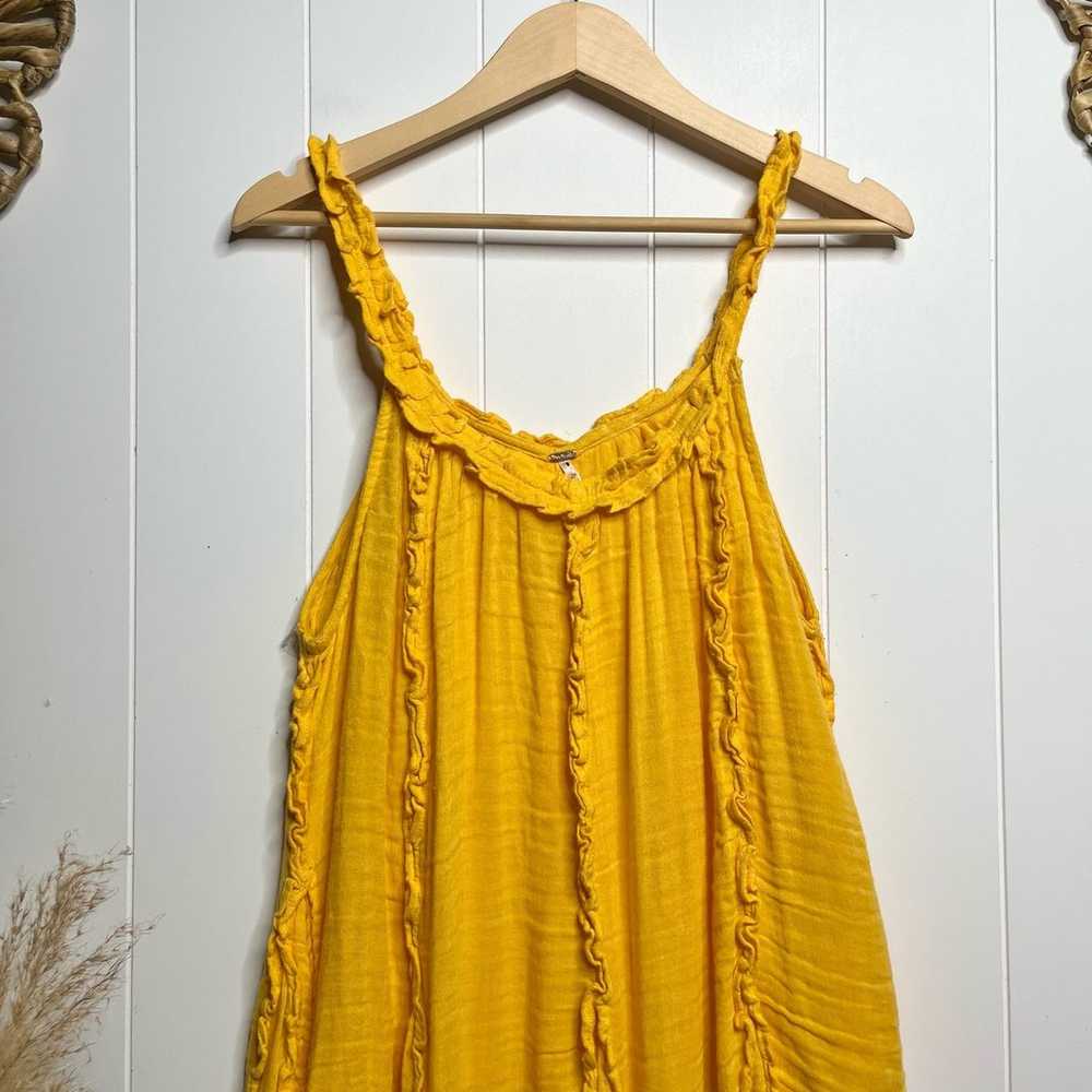 Free People maxi dress ruffles cotton boho cotton… - image 3