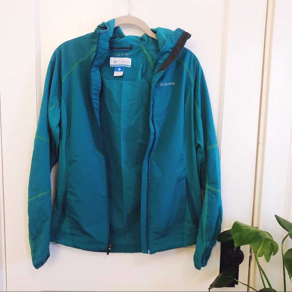 Columbia Columbia Dark Teal Rain Jacket - image 1