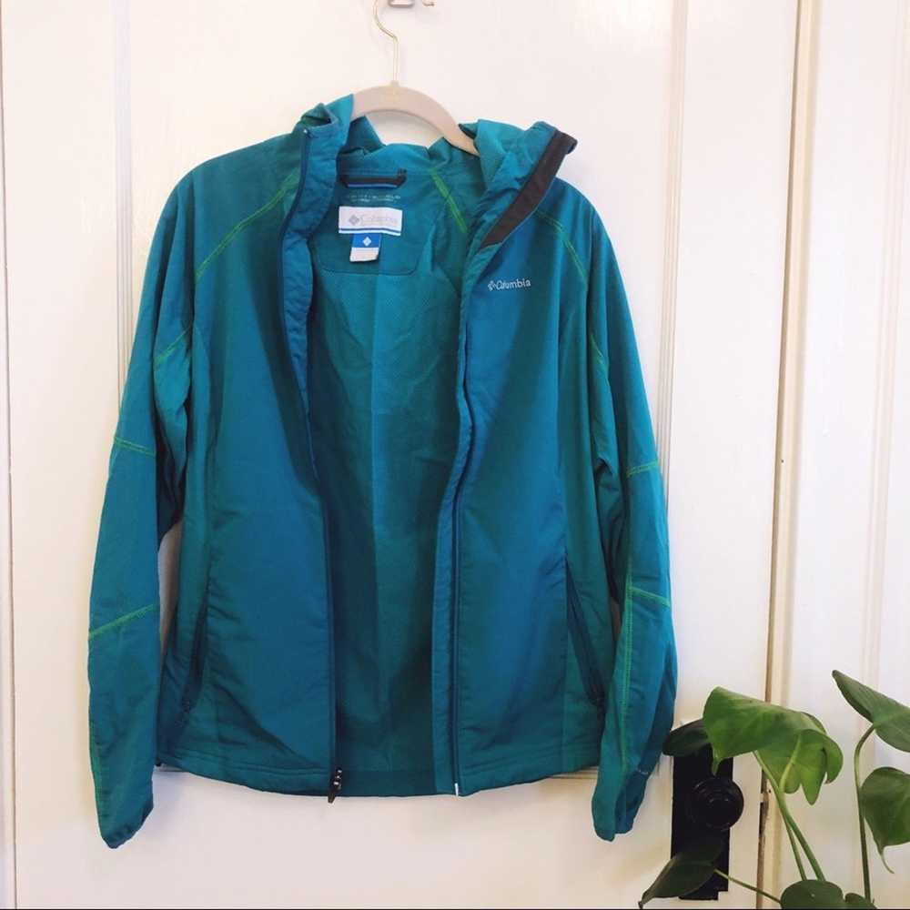 Columbia Columbia Dark Teal Rain Jacket - image 2