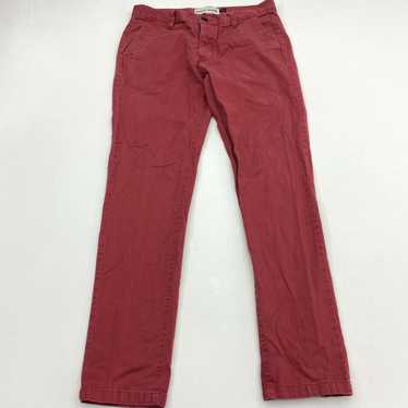 Topman Mens 32 Red Low Rise Cotton Blend Stretch … - image 1